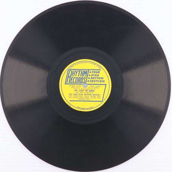 The Four Star Rhythm Section, Moonglow / Oh Lady Be Good -1945 10" 78 rpm Record - Picture 5 of 6